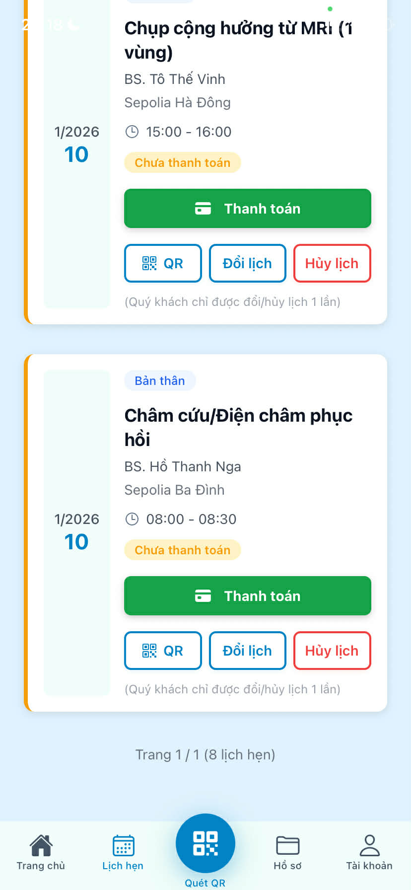 Kết quả khám